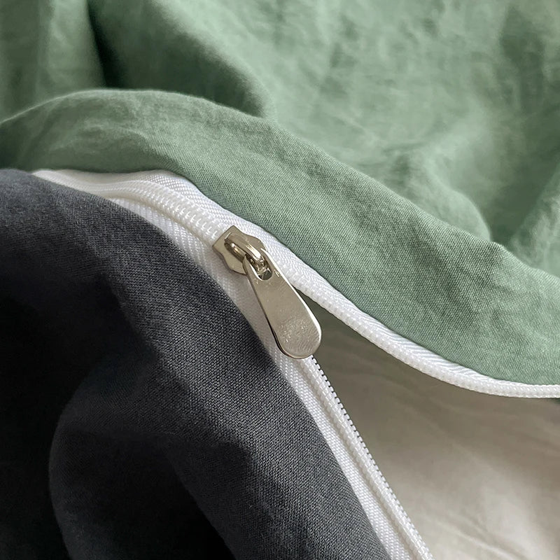 Ensemble de literie 4 pièces avec housse de couette et taies d'oreiller