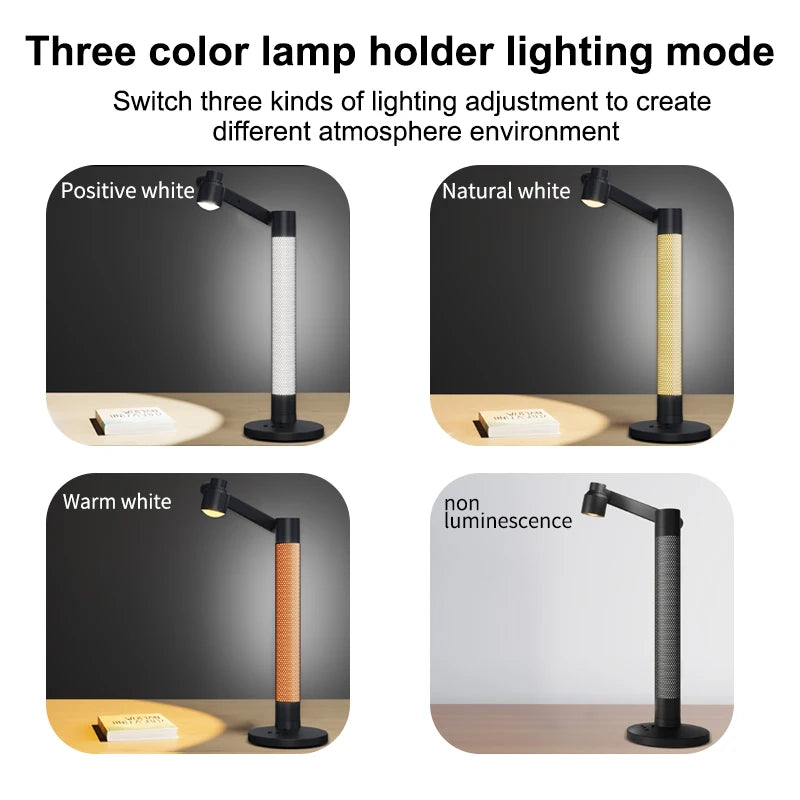 Lampe de lecture LED rotative connectée WiFi bleue vue de côté