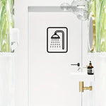 Sticker mural noir moderne pour salle de bain