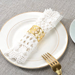 Rond de serviette or pour décoration de table mariage