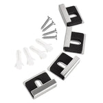 Kit de 4 clips de suspension pour miroir sans cadre en acier inoxydable