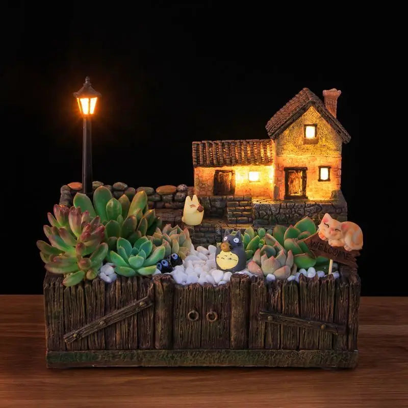 Vue de côté du cache-pot blanc design européen