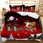 Literie festive élan 3D multicolore