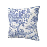 Détail de l'impression 3D double face sur la housse de coussin toile de Jouy