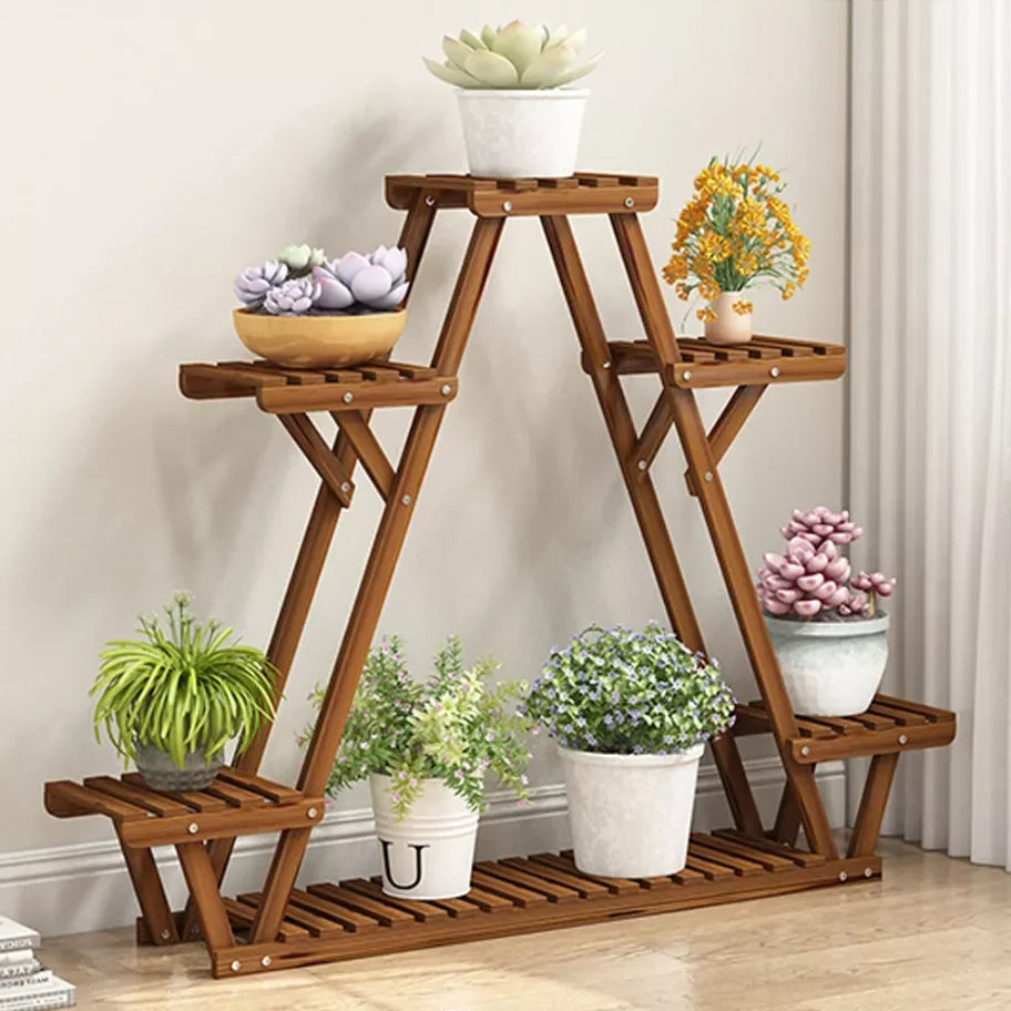 Porte plante intérieur bois 6 tablettes étagère plantes Ombre Interieur