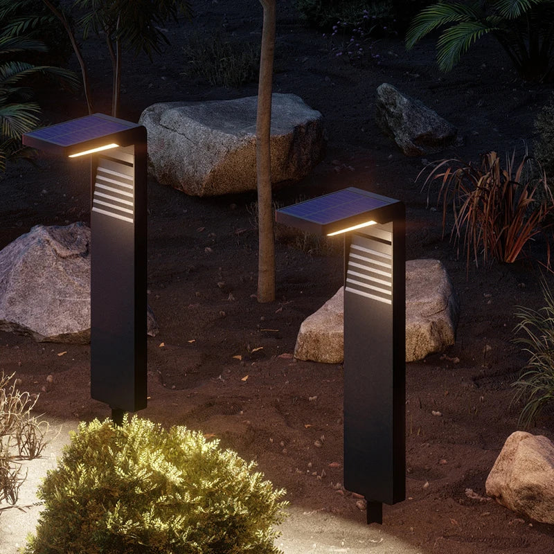 Design moderne de la lampe solaire sur pied en extérieur