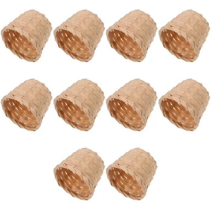 Paniers de rangement en osier naturel kaki - lot de 10