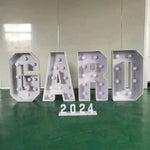 Lettre lumineuse géante LED 100 cm argent