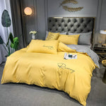 Housse de couette et taies d'oreiller assorties - coloris kaki
