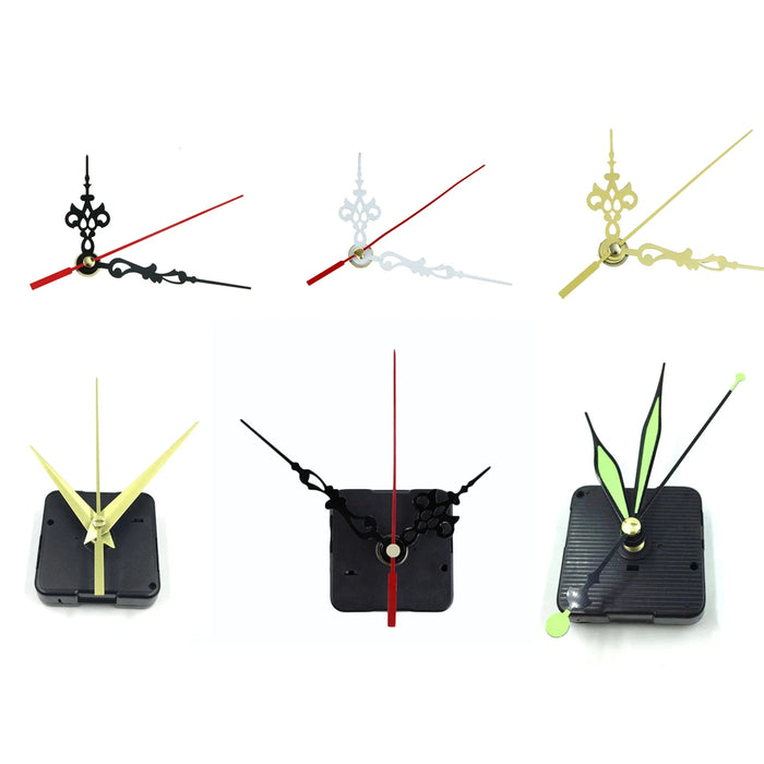 Kit de réparation mécanisme horloge murale silencieuse quartz noir et rouge