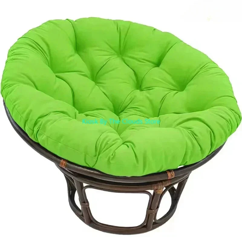 Coussin pouf de sol rond jaune