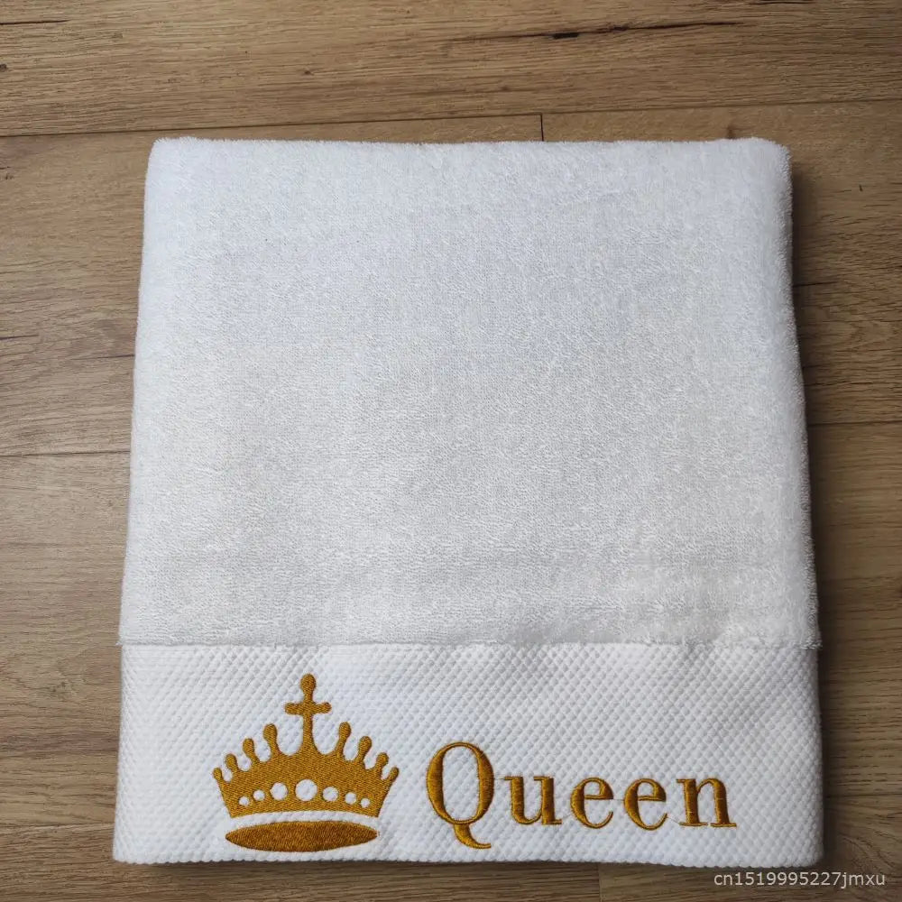 Serviette de bain personnalisée cadeau anniversaire mariage