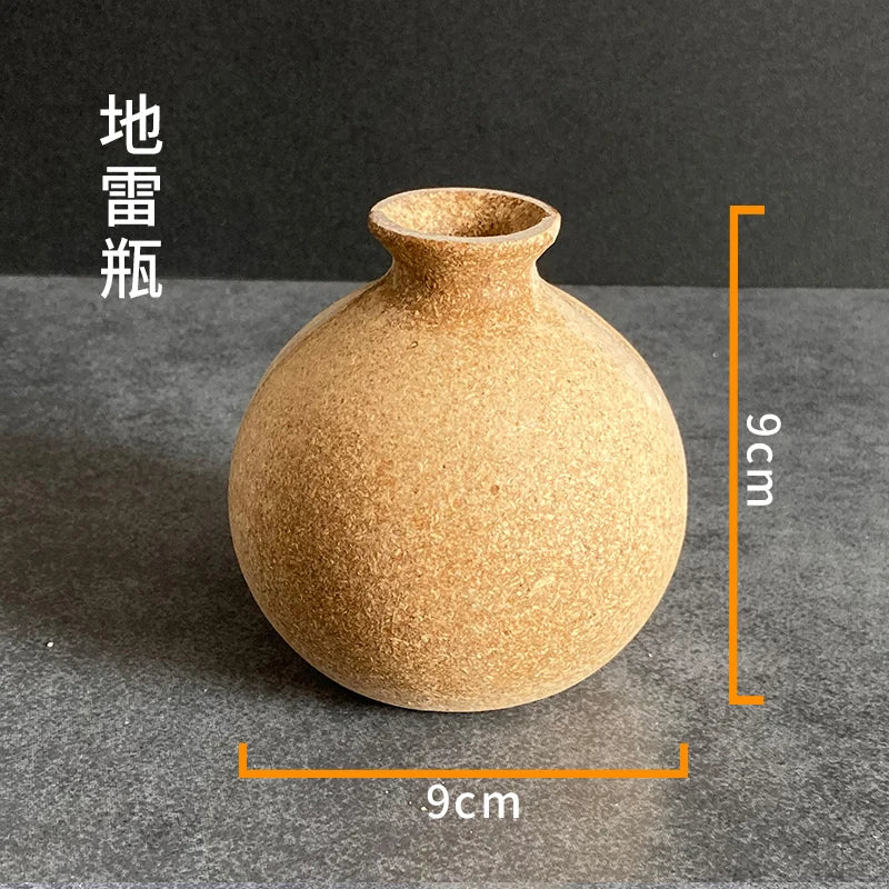 Vase mosaïque verre moderne bambou bois jaune
