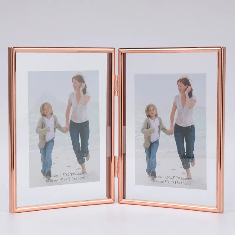 Cadre photo rectangle affichant un certificat de mariage élégamment