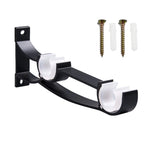 Support tringle à rideau double blanc montage supérieur pour décoration intérieure