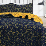 Ensemble 3 pièces montrant couette et taies d'oreiller