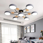 Plafonnier LED bois branches arbre design moderne salon