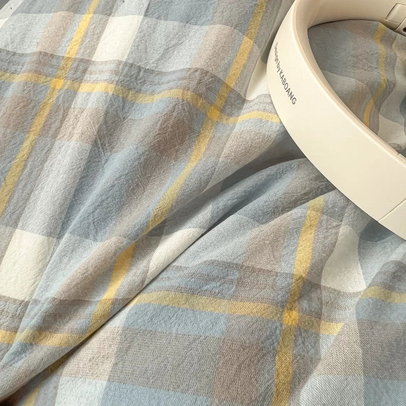 Drap plat coton lavable pour lit Queen