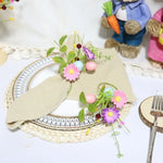 Rond de serviette floral brun pour décoration table