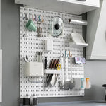 Accessoires pour panneau perforé gris clair organisateur mural cuisine