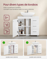 Meuble sous lavabo kaki pour salle de bain