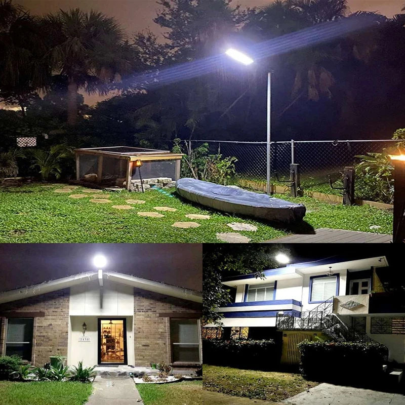 Lampe solaire en fonctionnement avec éclairage orange