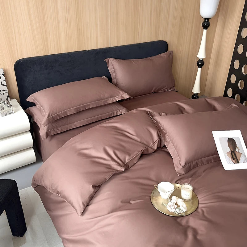 Housse de couette kaki douce pour lit 160x200