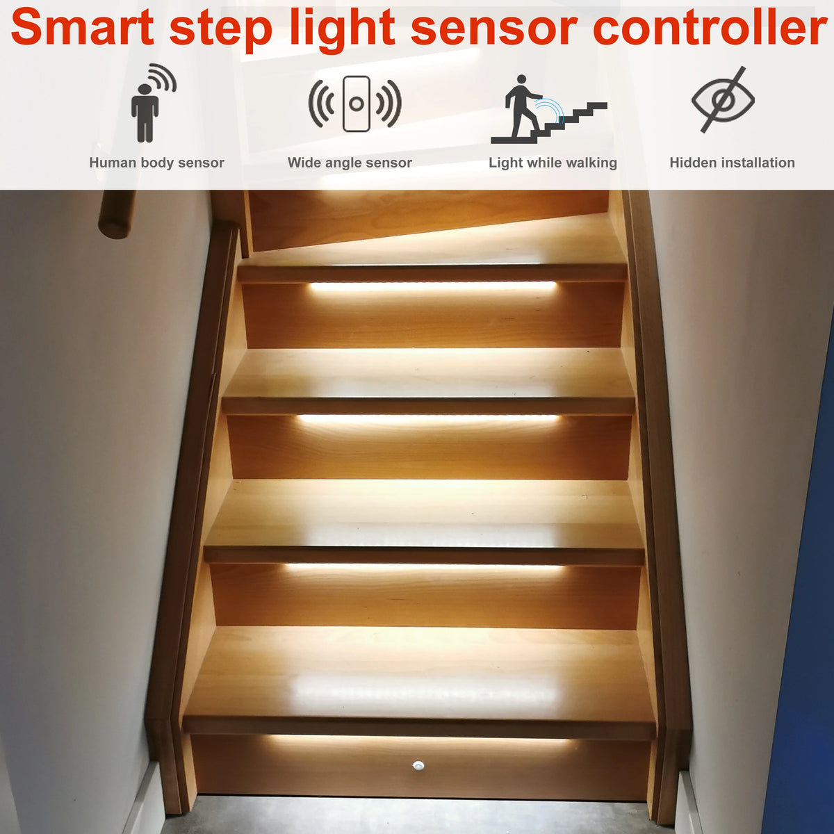 Contrôleur LED escalier noir élégant