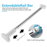 Tringle extensible sans perçage blanche pour rideaux