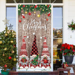Bannière festive pour porte d'entrée décorée de flocons de neige