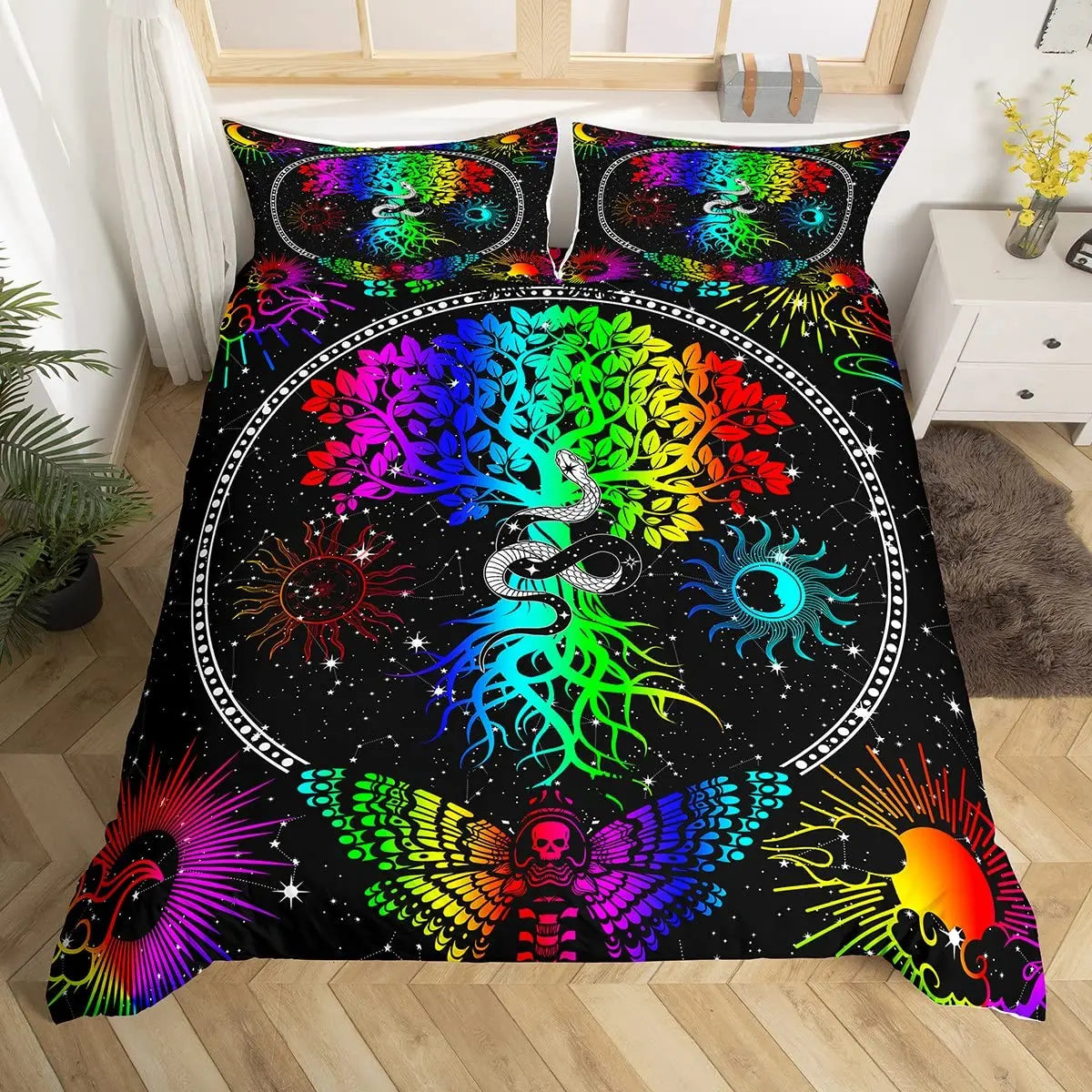 Taies d'oreiller assorties motifs mandala tribal