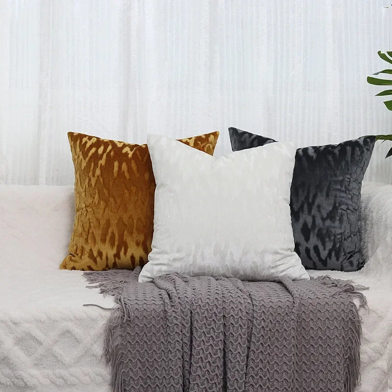 Coussin décoratif velours vert pour lit