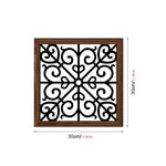 Détail de l'impression UV sur la décoration murale en bois