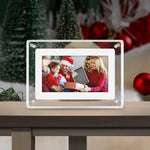 Cadre photo numérique acrylique 7 pouces avec écran IPS sur une étagère
