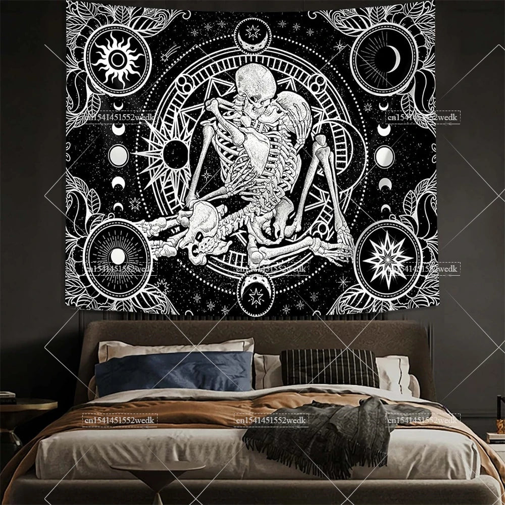 Tenture murale crâne pour chambre à coucher