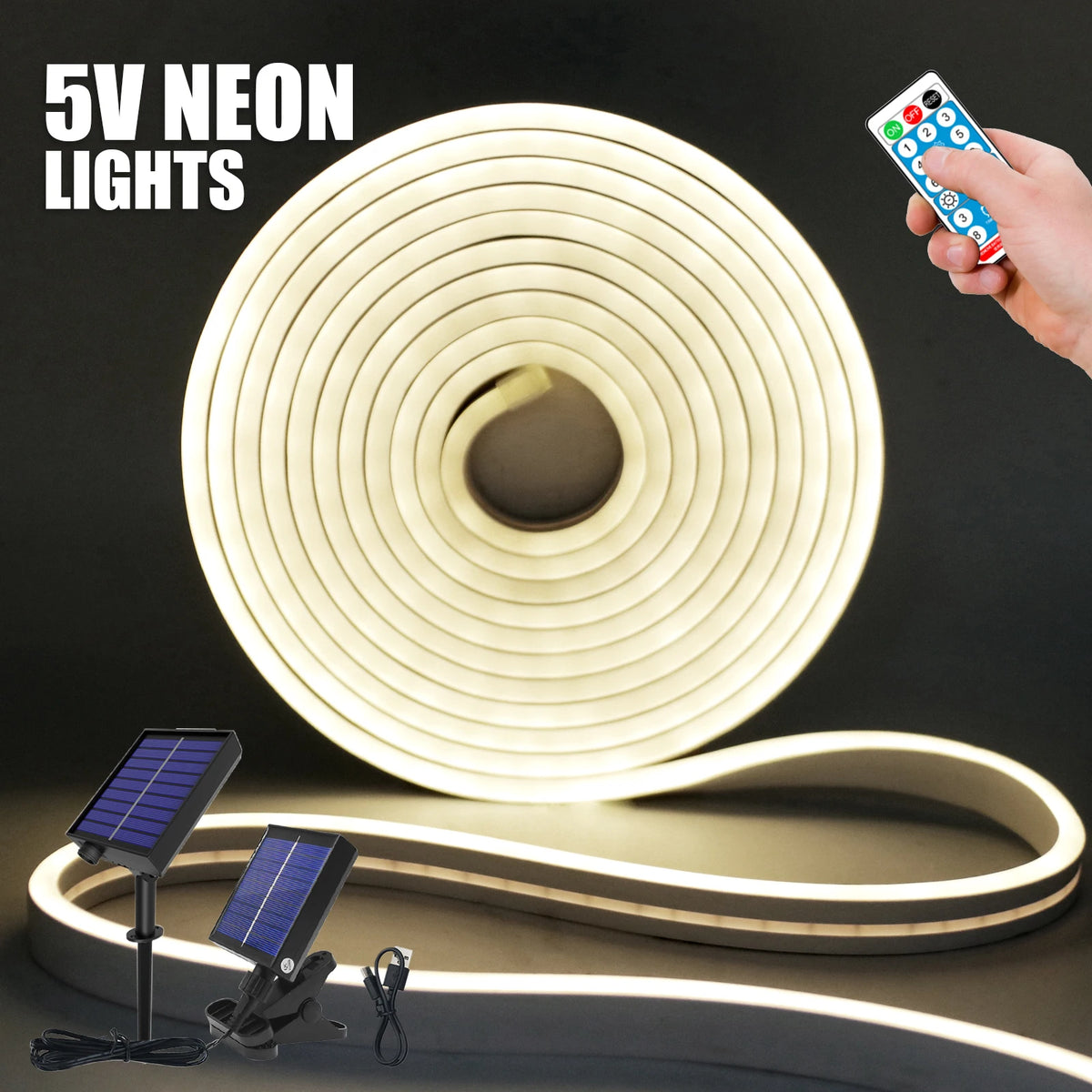 Bande LED néon avec éclairage blanc froid pour ambiance moderne