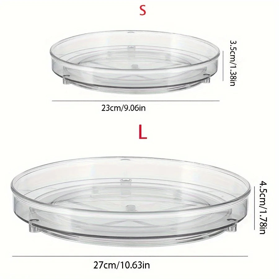 Plateau tournant Lazy Susan en plastique pour rangement épices