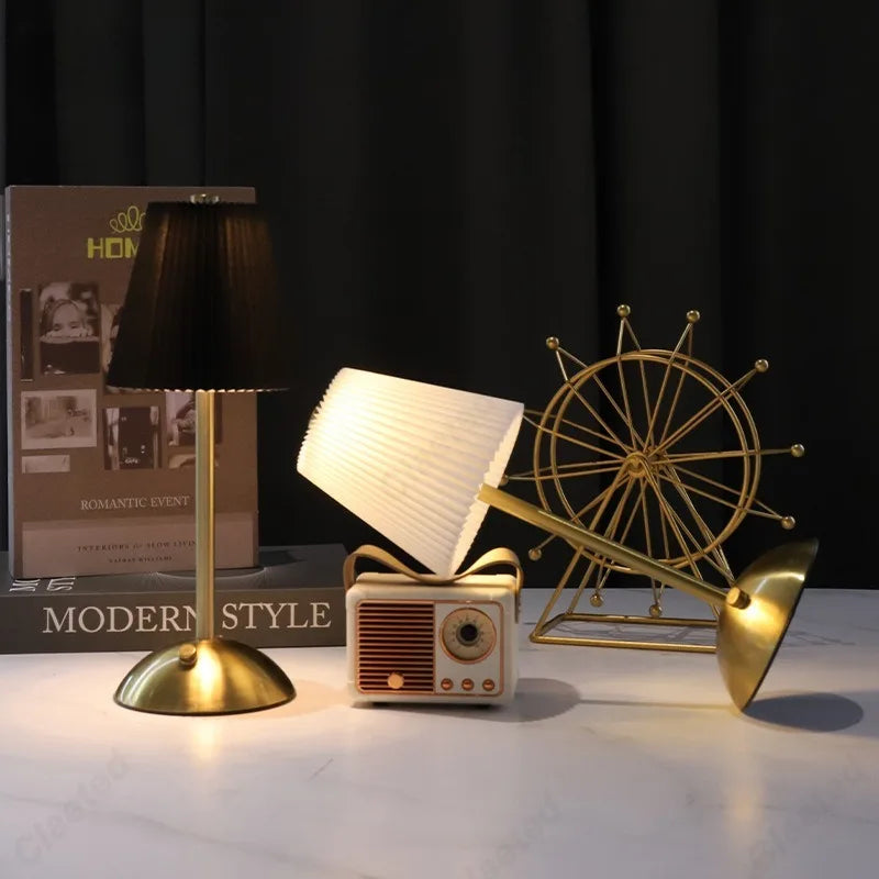Lampe de chevet blanche tactile rechargeable