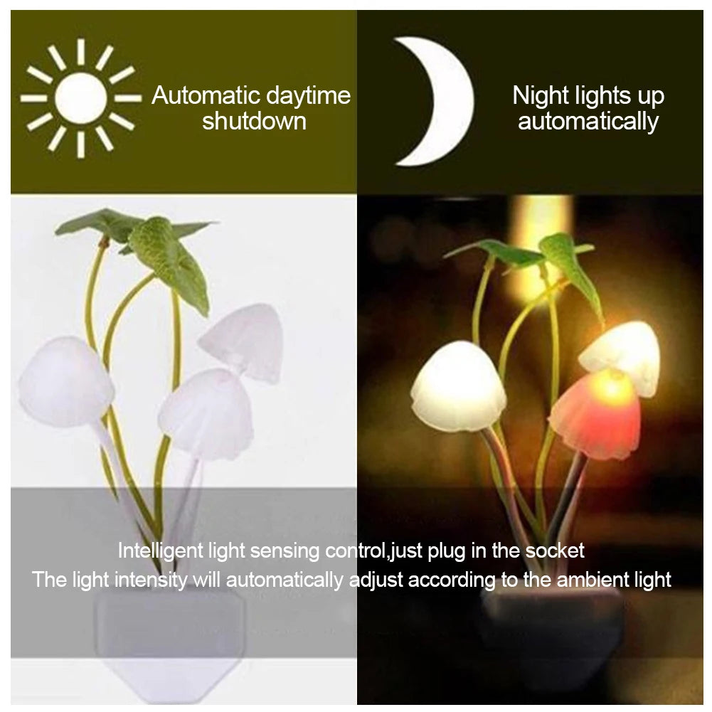 Lampe champignon marron LED veilleuse