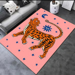 Tapis léopard grand format antidérapant