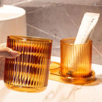 Gobelet salle de bain transparent pour couple