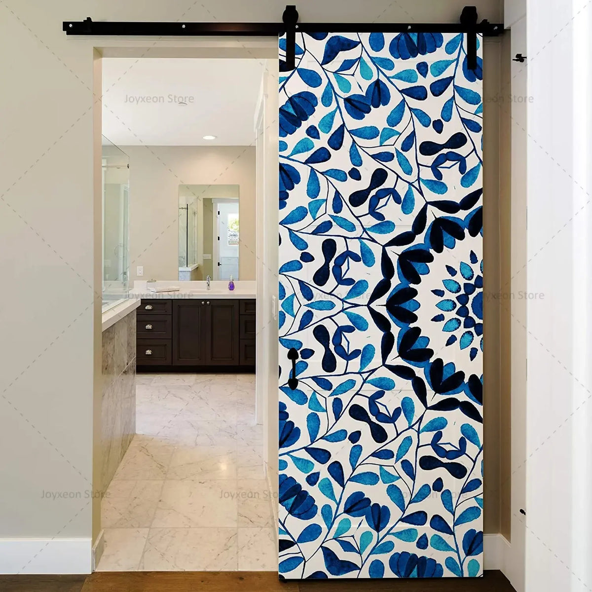 Mandala abstrait sticker porte moderne