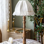 Lampe de chevet LED en dentelle rétro américaine couleur bleu royal