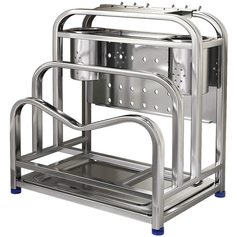 Porte-couteau multifonctionnel gris foncé ajoutant une touche contemporaine à une décoration intérieure