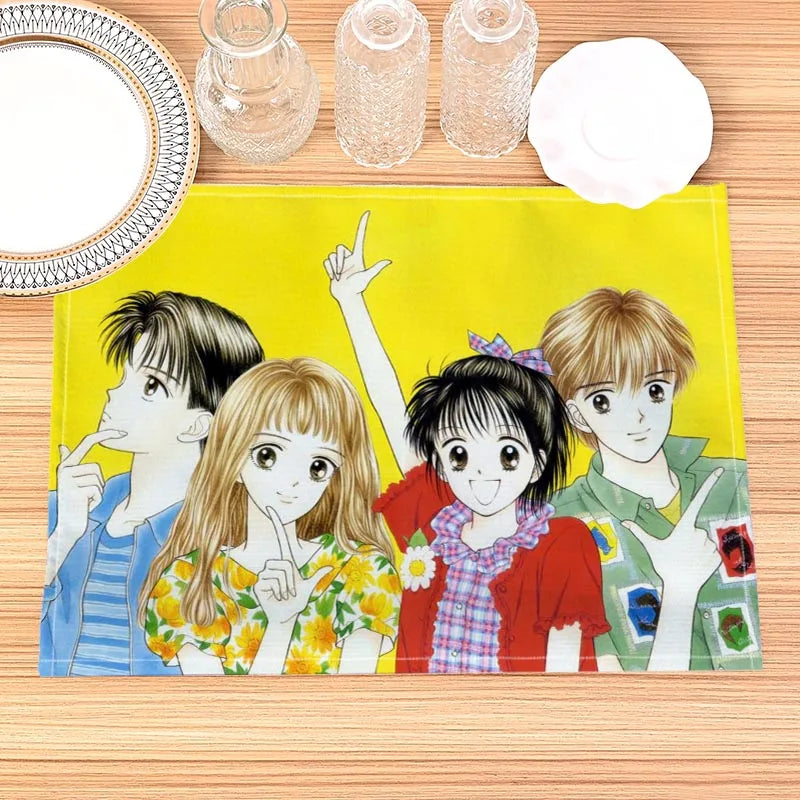 Set de table en lin imprimé 30x40 cm rouge