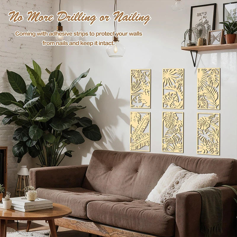 Décoration murale bois pour salon bohème