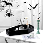 Boîte de rangement cercueil noir gothique vue de face
