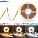 Ruban LED COB flexible éclairant un plafond moderne