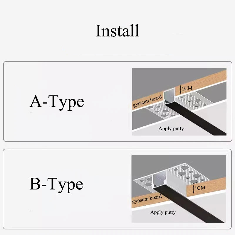 Profilé LED linéaire pour plafond design
