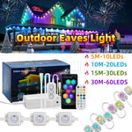 Kit guirlande LED extérieure 24V installée sur avant-toit